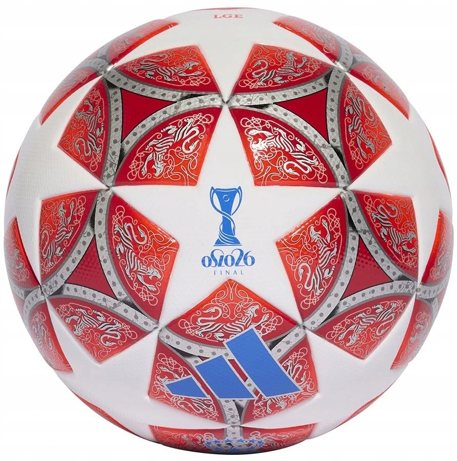 Futbolo kamuolys adidas Womens UCL 25/26 Final League balta ir-raudona JW1326 (5)
