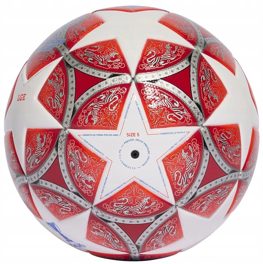 Futbolo kamuolys adidas Womens UCL 25/26 Final League balta ir-raudona JW1326 (5)