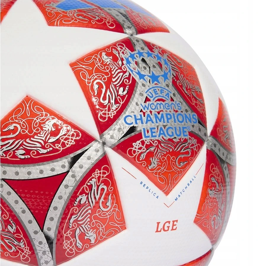 Futbolo kamuolys adidas Womens UCL 25/26 Final League balta ir-raudona JW1326 (5)