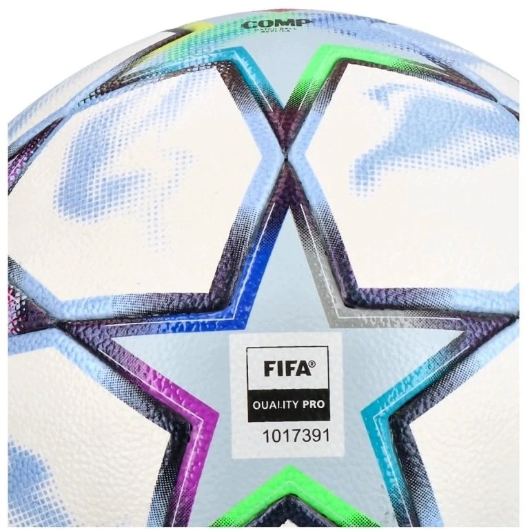 adidas UCL Competition 26/27 lygos etapo futbolo kamuolys, baltas/mėlynas/spalvotas KE9766 (5)