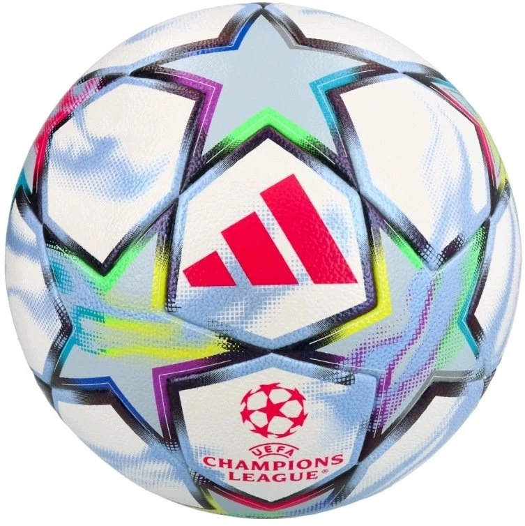 adidas UCL Competition 26/27 lygos etapo futbolo kamuolys, baltas/mėlynas/spalvotas KE9766 (5)