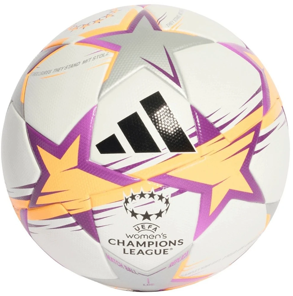 Futbolo kamuolys adidas UCL Womens League 26/27 League Stage balta ir-oranžinė-sidabrinė KE5142 (5)