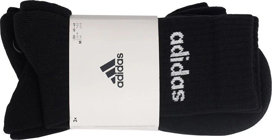 Kojinės adidas Linear Crew Cushioned Socks 3P juoda IC1301 (43-45)