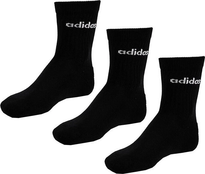 Kojinės adidas Linear Crew Cushioned Socks 3P juoda IC1301 (43-45)