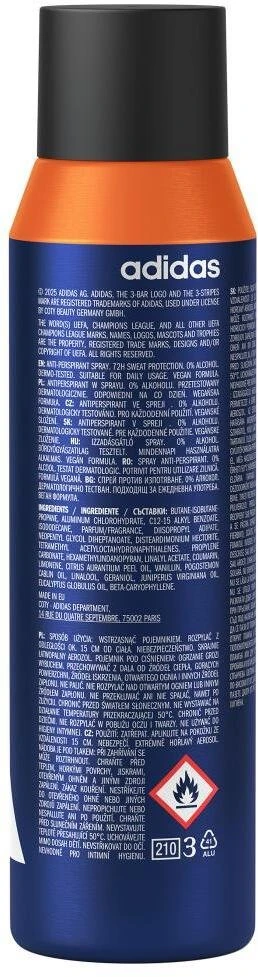 Adidas UEFA Čempionų lygos „Pro Player DSR M“ kepurė, 150 ml