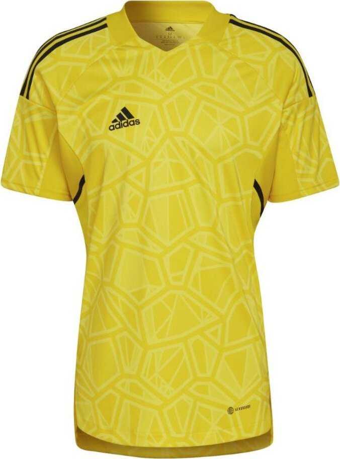 Vyriški marškinėliai adidas Condivo 22 Goalkeeper Jersey Short Sleeve geltona HF0138 (XL)
