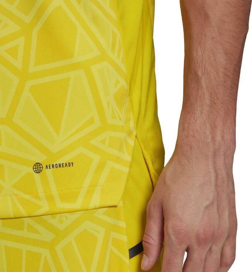 Vyriški marškinėliai adidas Condivo 22 Goalkeeper Jersey Short Sleeve geltona HF0138 (XL)