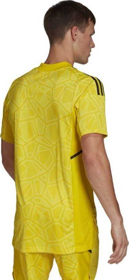 Vyriški marškinėliai adidas Condivo 22 Goalkeeper Jersey Short Sleeve geltona HF0138 (L)