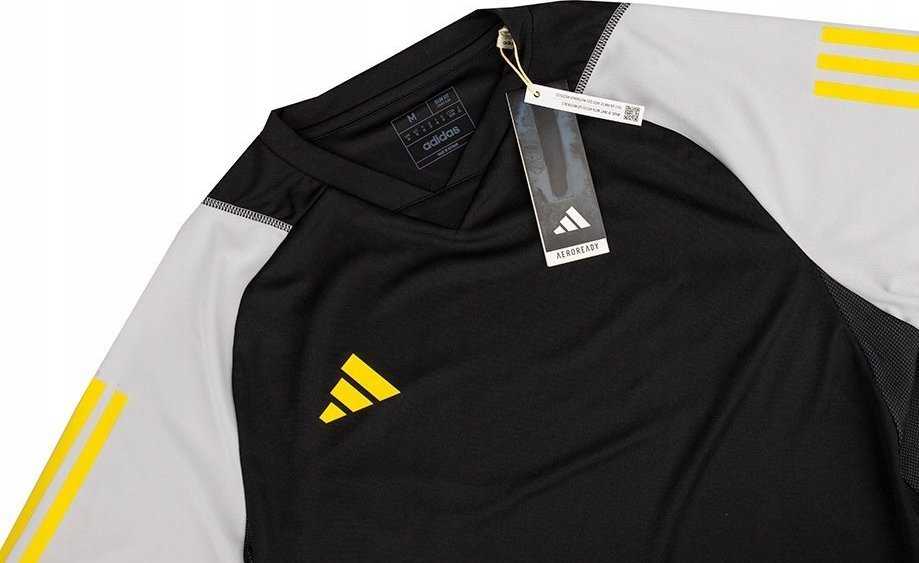Vyriški marškinėliai Adidas Tiro 23 Competition Jersey juodos ir pilkos spalvos HU1295 (S)