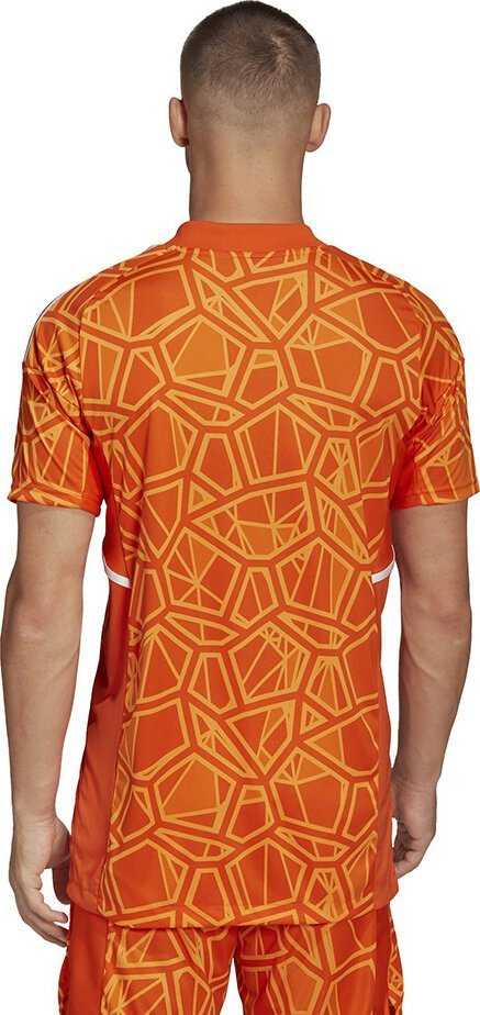 Vyriški marškinėliai adidas Condivo 22 Goalkeeper Jersey Short Sleeve oranžinė HB1621 (XL)