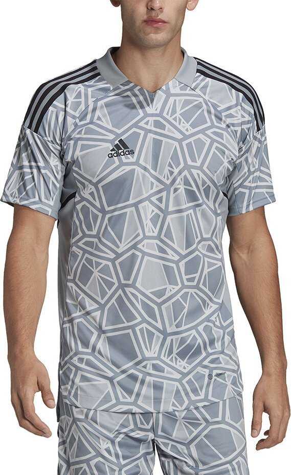 Vyriški marškinėliai adidas Condivo 22 Goalkeeper Jersey Short Sleeve pilka HB1622 (XL)