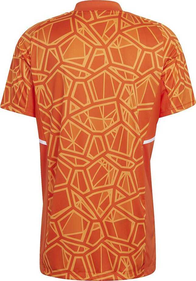 Vyriški marškinėliai adidas Condivo 22 Goalkeeper Jersey Short Sleeve oranžinė HB1621 (XL)