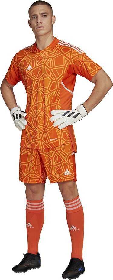 Vyriški marškinėliai adidas Condivo 22 Goalkeeper Jersey Short Sleeve oranžinė HB1621 (S)