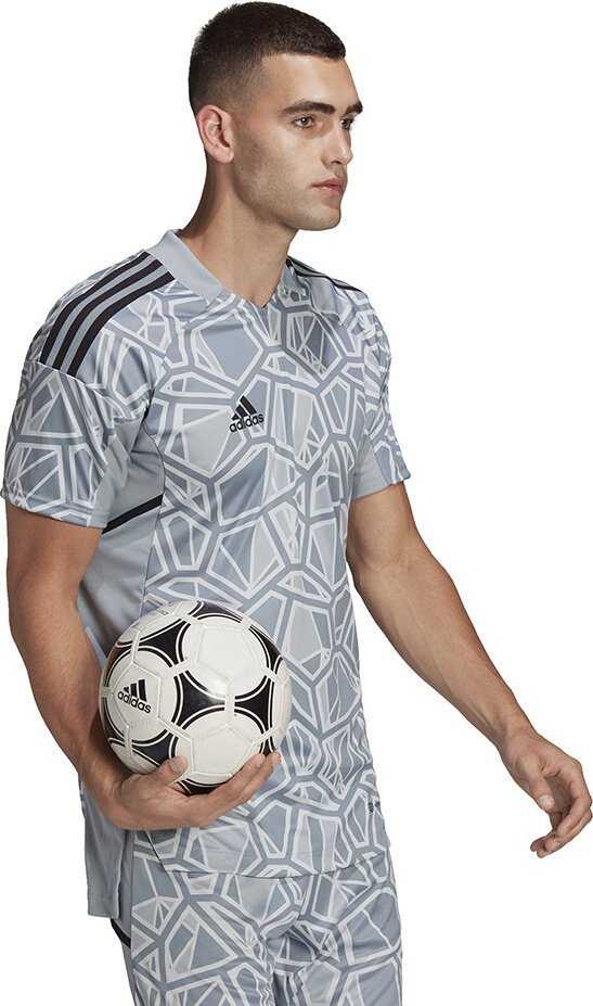 Vyriški marškinėliai adidas Condivo 22 Goalkeeper Jersey Short Sleeve pilka HB1622 (XL)