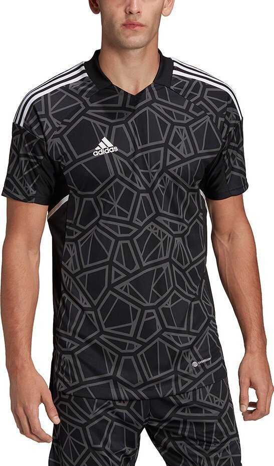 Adidas Vyriški marškinėliai Condivo 22 Goalkeeper Jersey Short Sleeve juoda HB1619 (L)