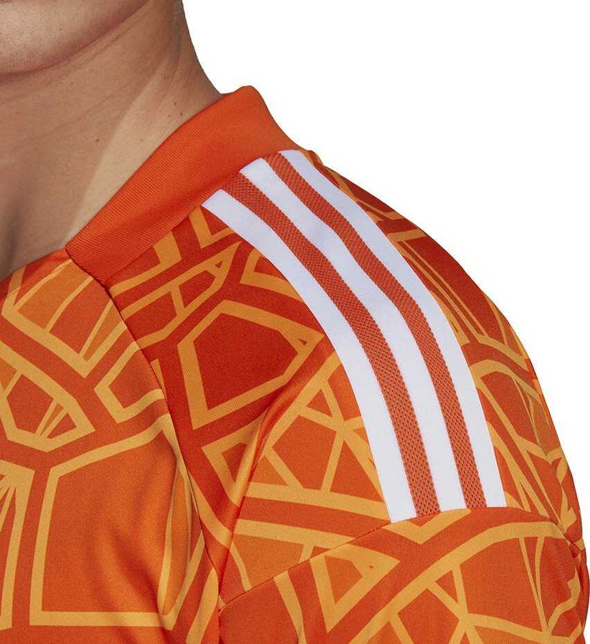 Vyriški marškinėliai adidas Condivo 22 Goalkeeper Jersey Short Sleeve oranžinė HB1621 (L)