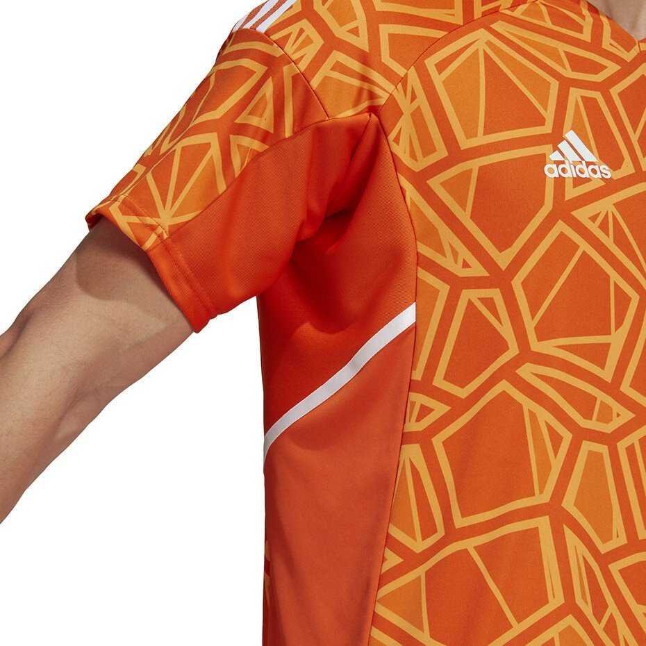 Vyriški marškinėliai adidas Condivo 22 Goalkeeper Jersey Short Sleeve oranžinė HB1621 (XL)