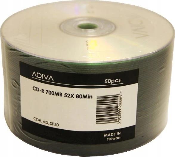 Adiva CD-R 700 MB 52x 50 vnt. (ADIVACDRSP50)