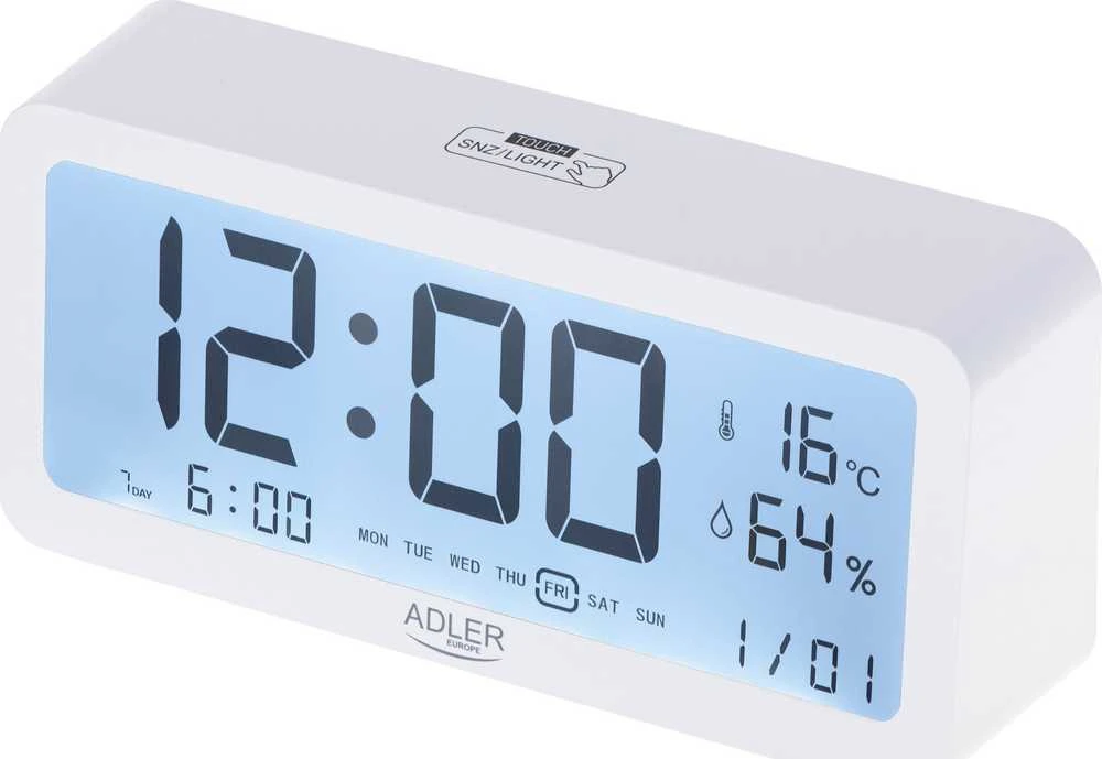 Adler | Žadintuvas | AD 1195w | Signalizacijos funkcija | Baltas