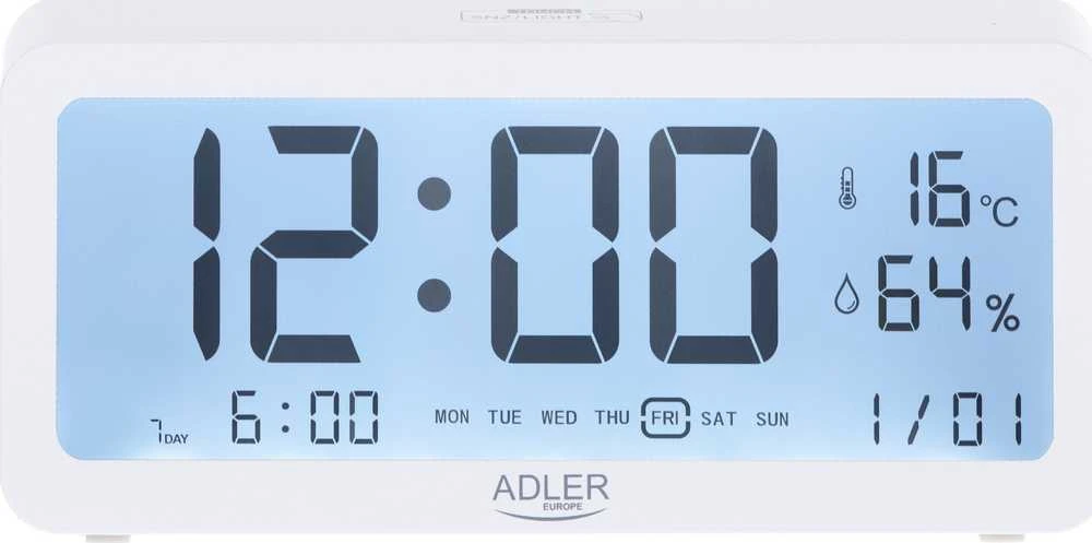 Adler | Žadintuvas | AD 1195w | Signalizacijos funkcija | Baltas