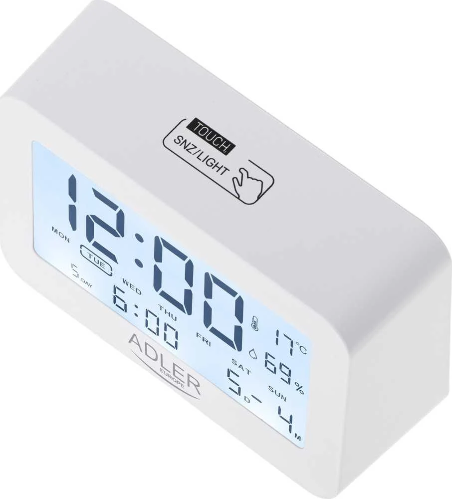 Adler | Žadintuvas | AD 1196w | Signalizacijos funkcija | Baltas