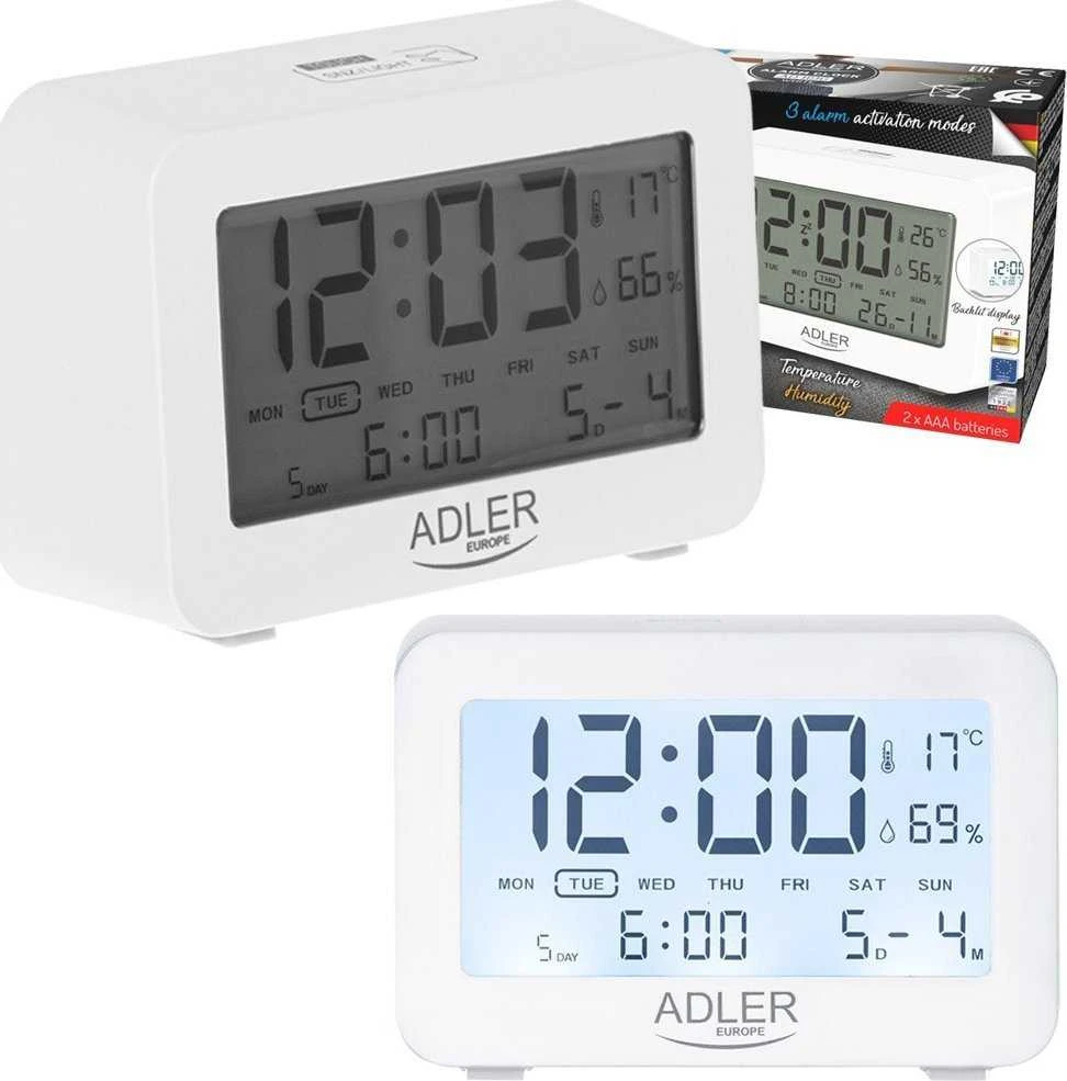 Adler | Žadintuvas | AD 1196w | Signalizacijos funkcija | Baltas