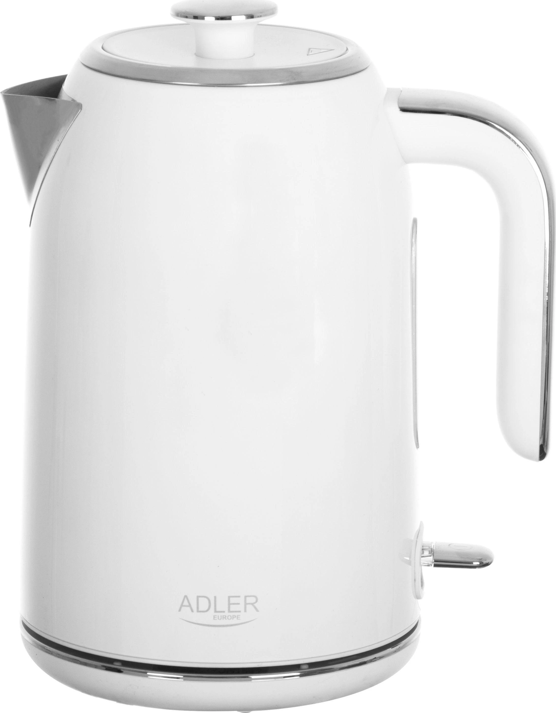 Adler | Virdulys | AD 1341 | Electric | 2200 W | 1.7 L | Nerūdijantis plienas | 360° rotational base | Baltas