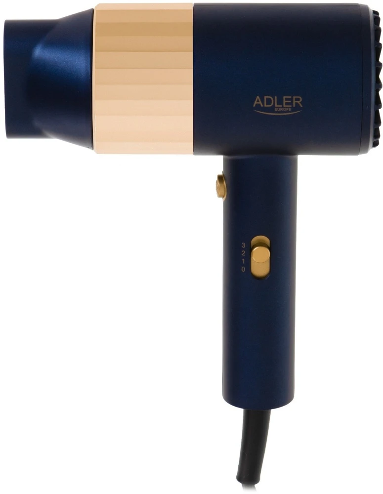 Adler Plaukų džiovintuvas | AD 2280 | 1800 W | Number of temperature settings 3 | Mėlyna/Gold