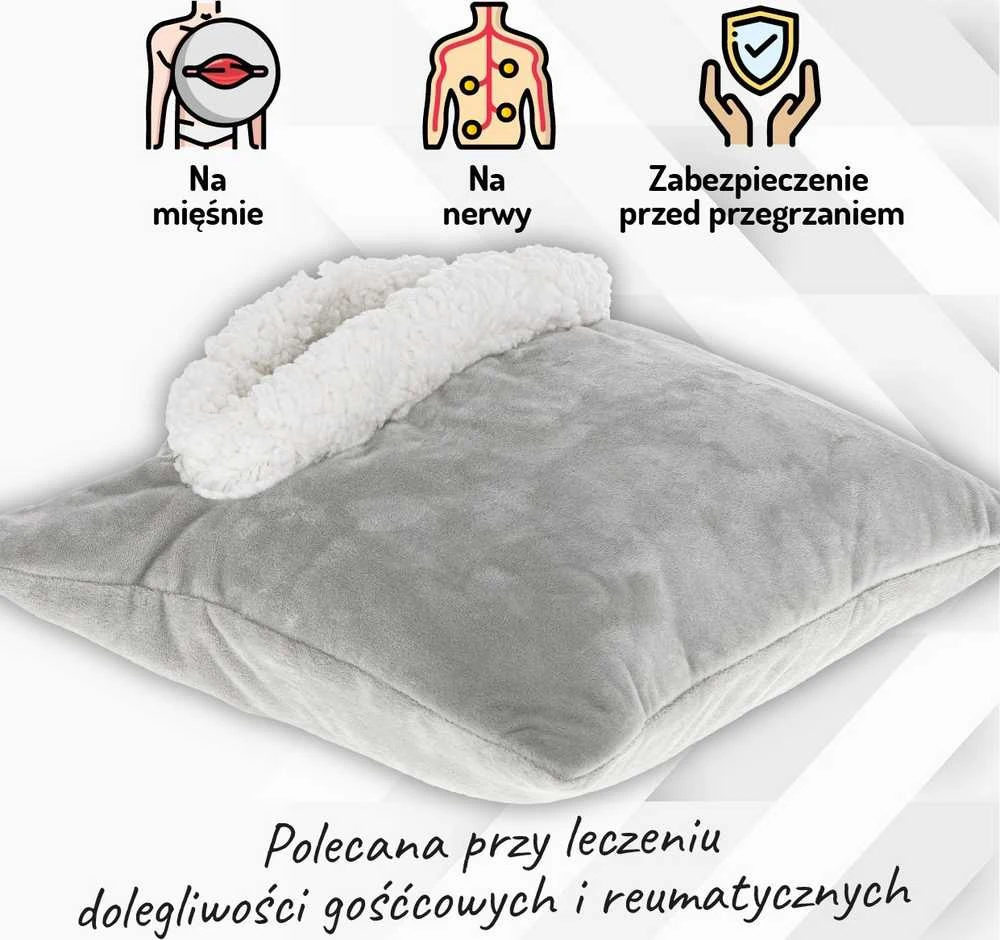 Adler | Blanket Elektrinė šildyklė | AD 7412 | Number of heating levels 8 | Number of persons 1 | Washable | Soft fleece | 80 W | Pilkas
