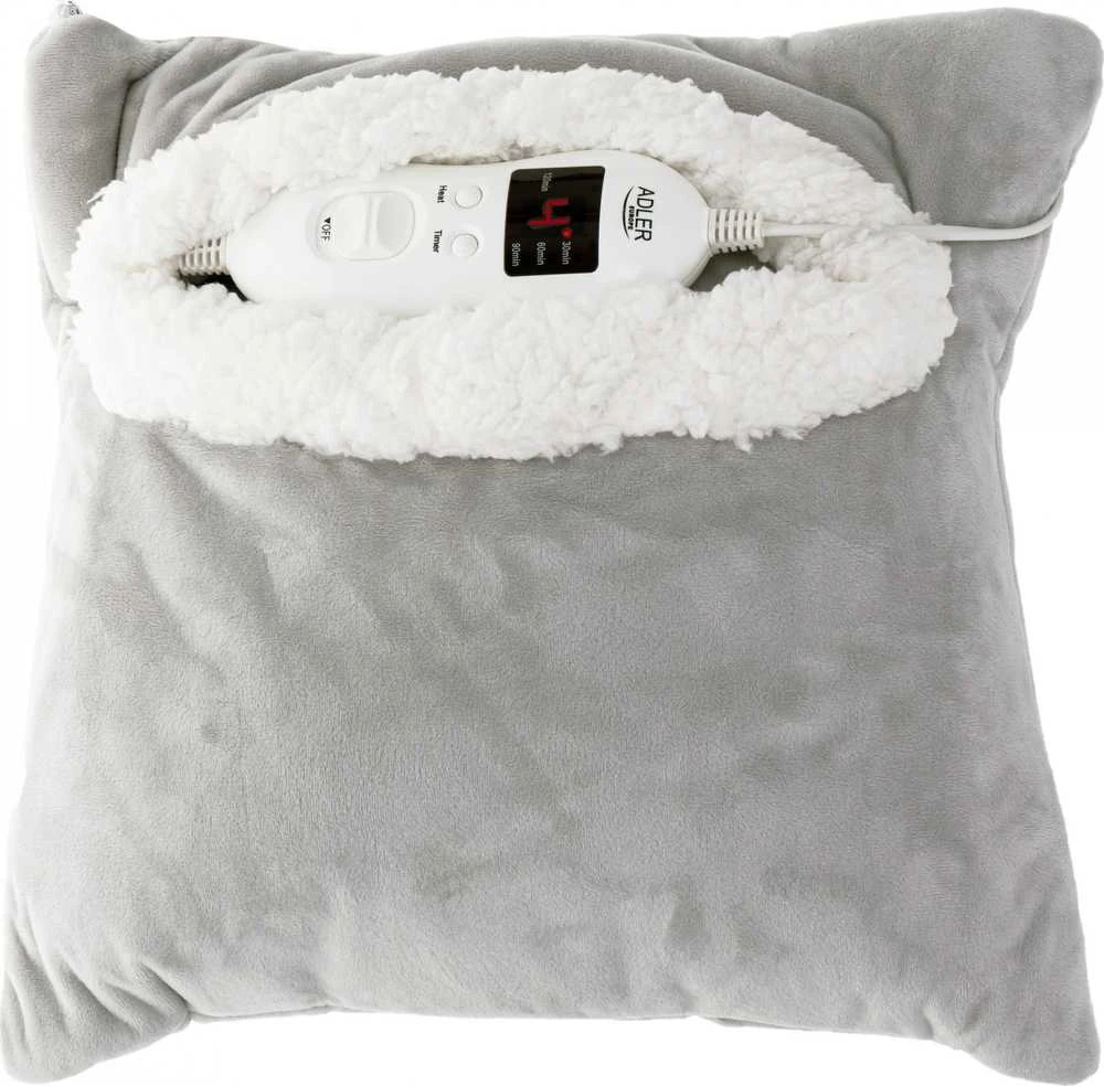 Adler | Blanket Elektrinė šildyklė | AD 7412 | Number of heating levels 8 | Number of persons 1 | Washable | Soft fleece | 80 W | Pilkas