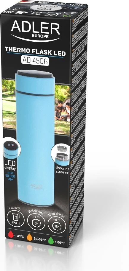 Termosas Adler AD 4506, 473 ml, Mėlynas