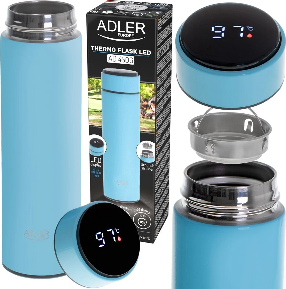 Termosas Adler AD 4506, 473 ml, Mėlynas