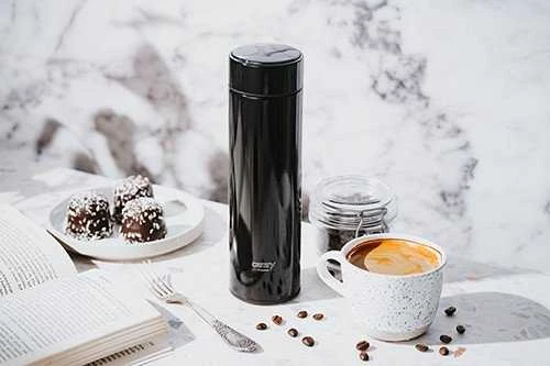 Camry | Thermal Flask | CR 4507bk | Capacity 0.473 L | Material Nerūdijantis plienas/Silicone | Juodas