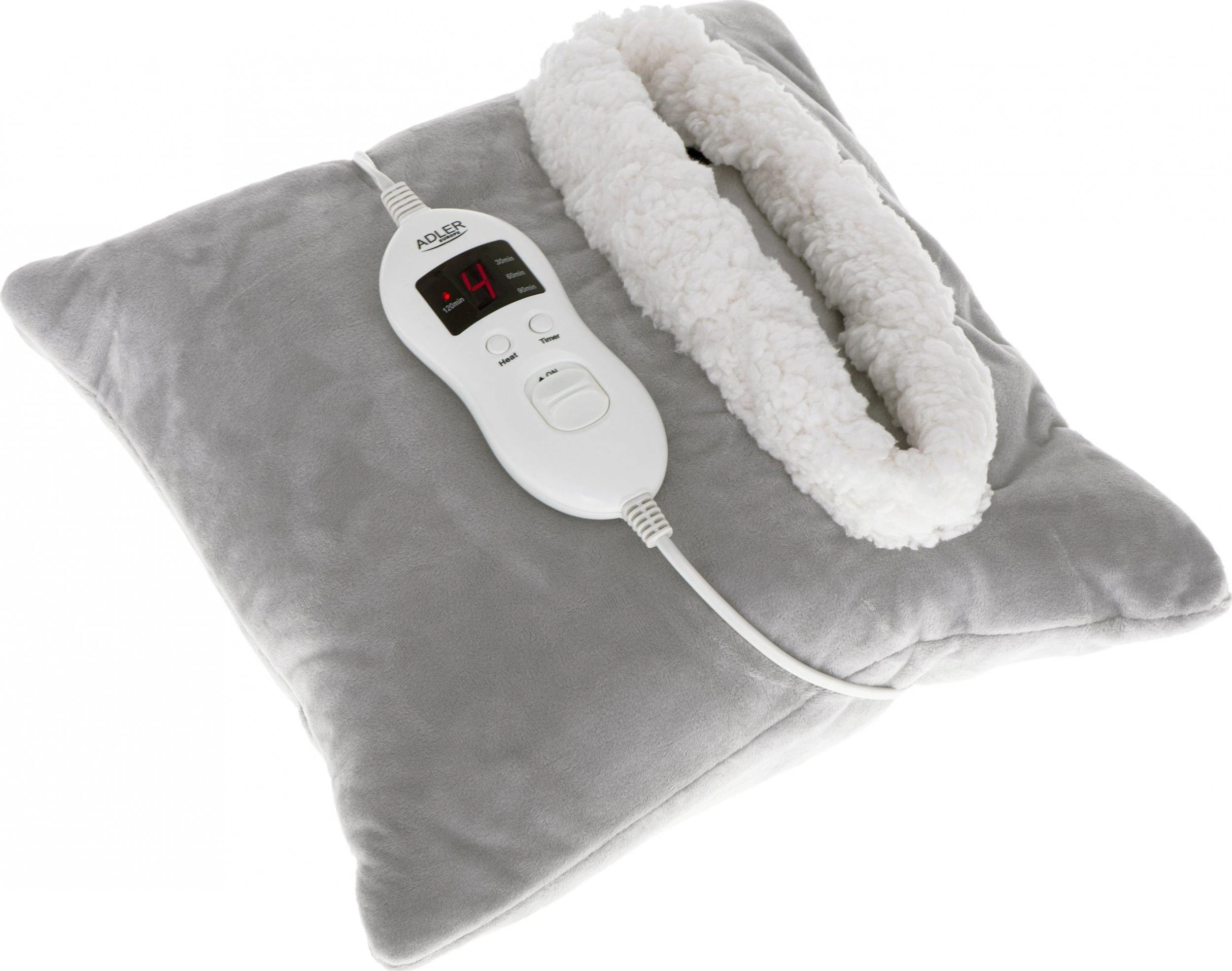 Adler | Blanket Elektrinė šildyklė | AD 7412 | Number of heating levels 8 | Number of persons 1 | Washable | Soft fleece | 80 W | Pilkas