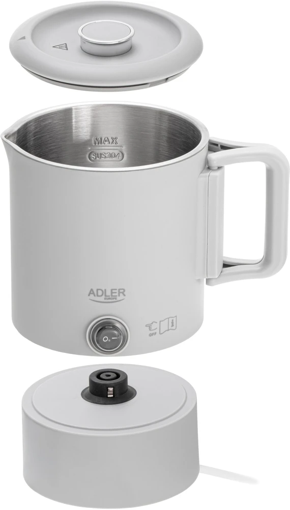 Turist. el. virdulys 0.8 L ADLER AD-1388 pilkas