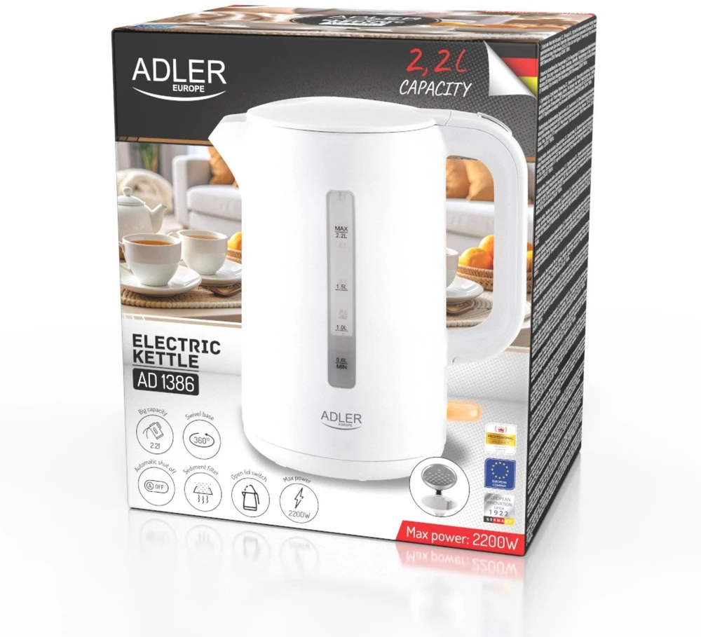 Elektrinis virdulys 2.2L ADLER AD-1386W