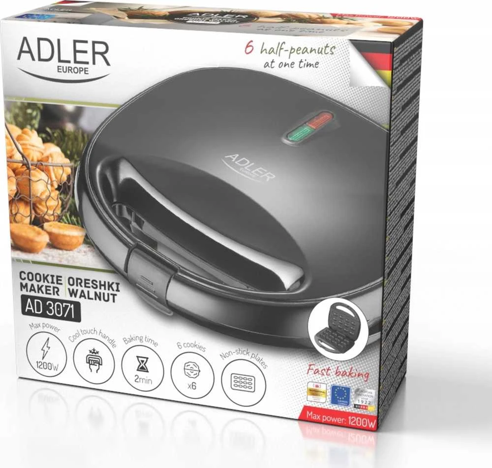 Adler AD 3071 Riešutų formos sausainių keptuvė
