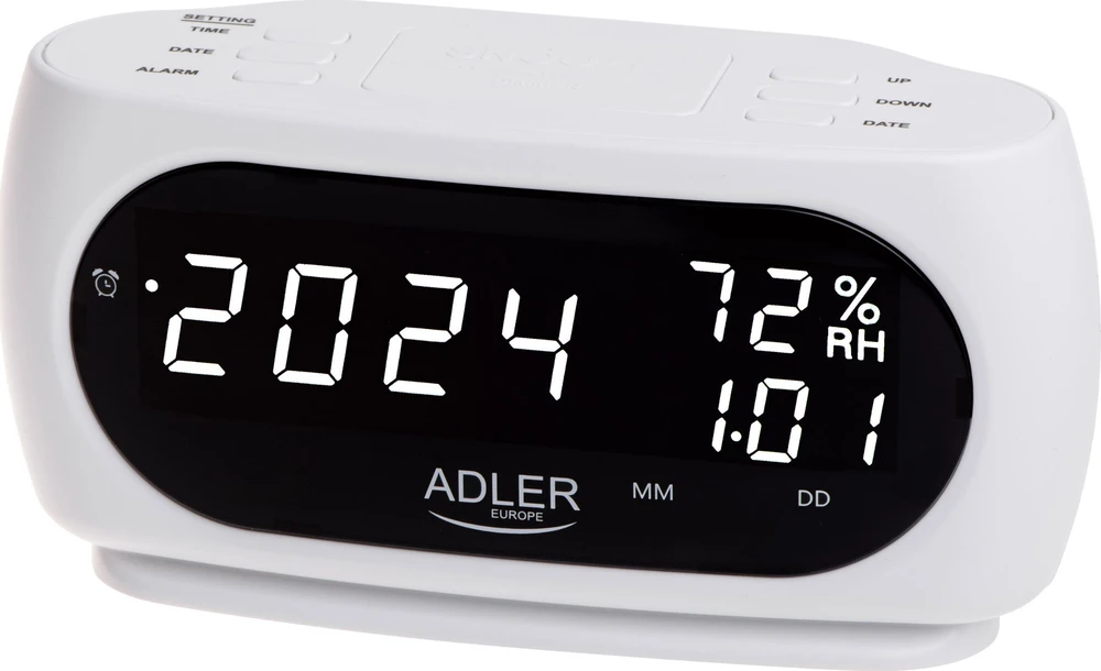 Adler AD 1186W Žadintuvas su drėgmės ir temperatūros matavimo funkcija