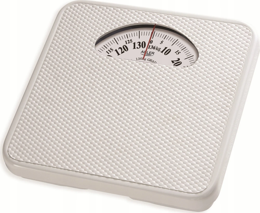 Virtuvinės svarstyklės Adler | Mechaninės vonios svarstyklės | AD 8179w | Didžiausias svoris (keliamoji galia) 136 kg | Tikslumas 1000 g | Baltas