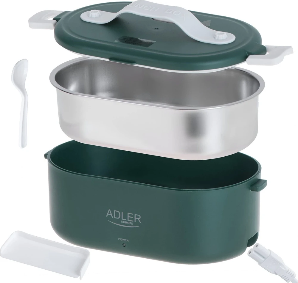 Adler | Heated Food Container | AD 4505g | Capacity 0.8 L | Material Nerūdijantis plienas/Plastic | Žalias