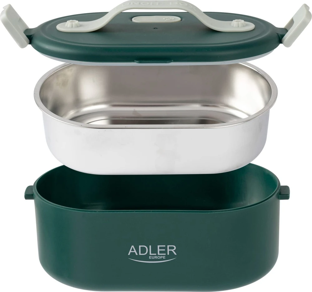Adler | Heated Food Container | AD 4505g | Capacity 0.8 L | Material Nerūdijantis plienas/Plastic | Žalias