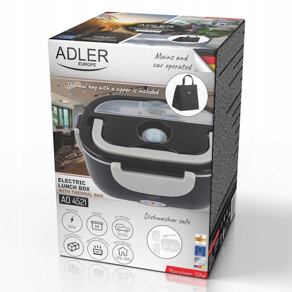 Adler AD 4521 Elektrinis Maisto Indas su Termine Rankine
