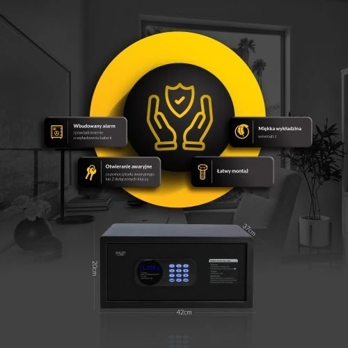 Adler AD 1045 Seifas su elektroniniu kodu ir spyna