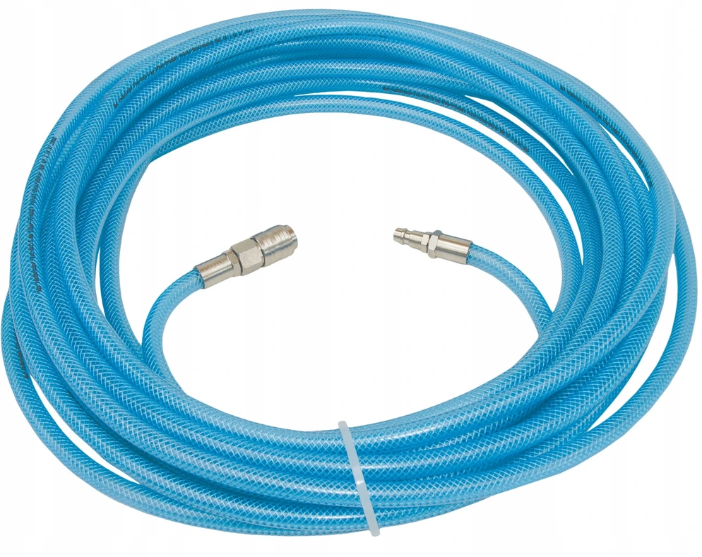 Žydras PVC oro žarnos vamzdis 8mm su jungtimis