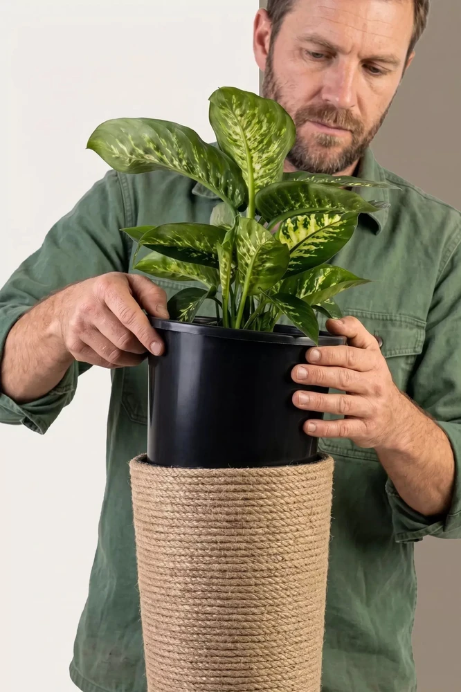 Adoni Jutos vaza boho su įdėklu 47 cm – rankų darbo (adoni47)