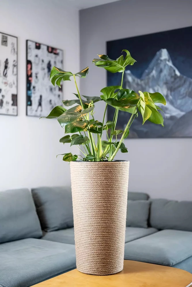 Adoni Jutos vazonėlis boho su įdėklu 57 cm – rankų darbo (adoni57)
