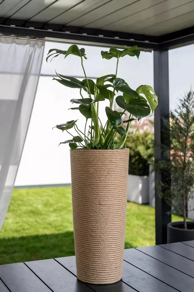 Adoni Jutos vazonėlis boho su įdėklu 75 cm – rankų darbo (adoni75)
