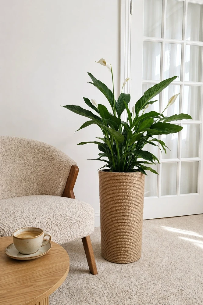 Adoni Jutos vazonėlis boho su įdėklu 75 cm – rankų darbo (adoni75)