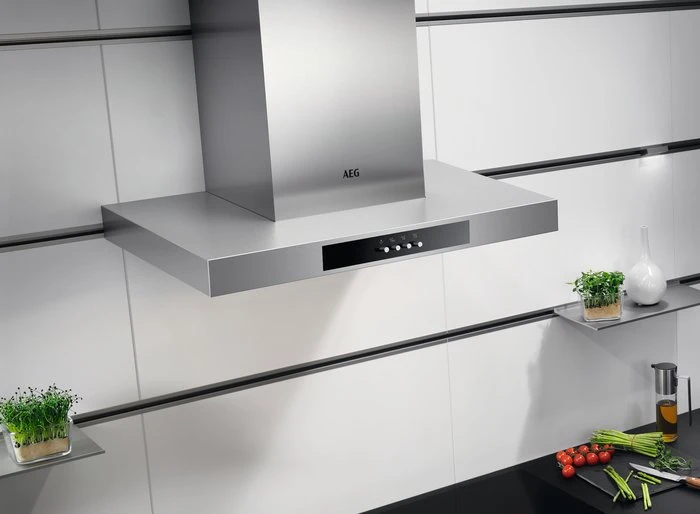 Gartraukis T formos kamino tipo 60 cm pločio garų rinktuvas AEG DBB4651M