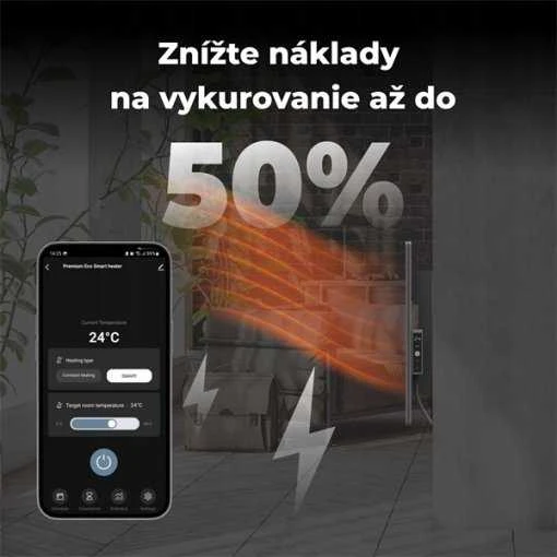 AENO Premium Eco Smart Heater, 700W, Grūdintas stiklas, Infraraudonųjų spindulių+konvekcinis šildymo tipas, LED ekranas, Kištuko tipas: Europa (E/F tipas), Pilkas